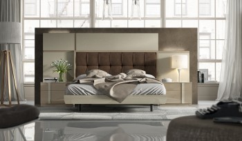 Lacquered Made in Spain Wood Elite Platform Bed