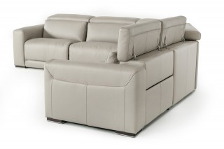 Sophisticated Italian Top Grain Leather Sectional Sofa
