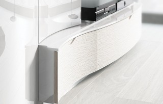 Contemporary Entertainment Wall Unit in White