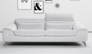 White Sofa Set in Soft Leather with Color Options