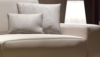 Two Pieced Contemporary Unique Leather Sofa Set