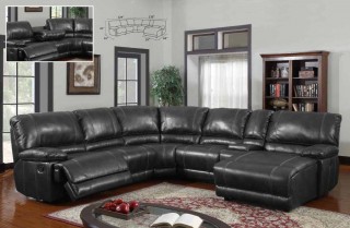 Traditional Style Sectional Sofa Set with Recliner