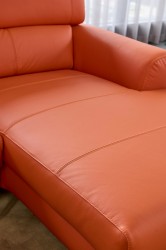 Adjustable Advanced Leather Sectional with Chaise