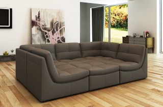 Sophisticated Italian Leather Living Room Furniture