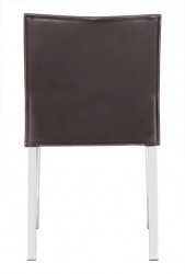 Boxter Dining Chair with Chrome Frame and Leatherette Seat