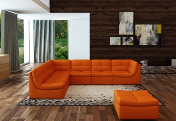 Advanced Adjustable Leather Sectional