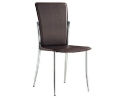 Brown Upholstered Stylish Side Chair