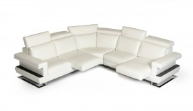 Three Pieced Contemporary Leather Sectional Sofa