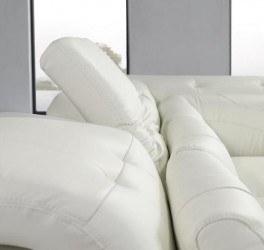 White Bonded Leather Sofa Set