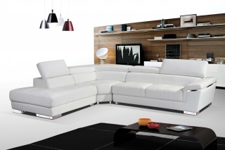 Elite Quality Leather L-shape Sectional