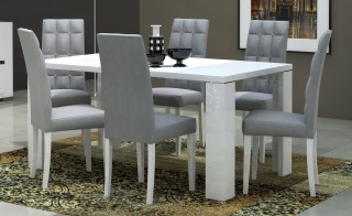 High-class Recatngular Top Microfiber Dinette Tables and Chairs