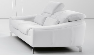 White Sofa Set in Soft Leather with Color Options