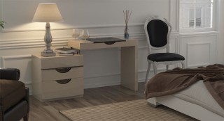 Graceful Lacquered Contemporary Modern Bedroom Sets with Curve Design