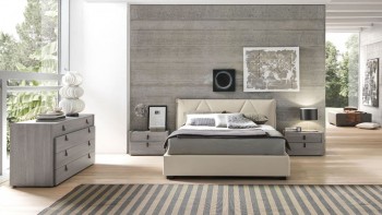Made in Italy Leather Master Bedroom Design with Extra Storage