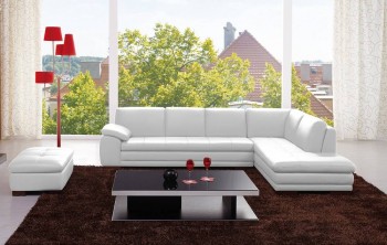 Stylish Designer All Leather Sectional