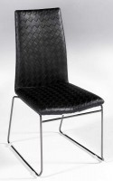 Contemporary Luxury Black Upholstery Chairs with Intricate Pattern Seats