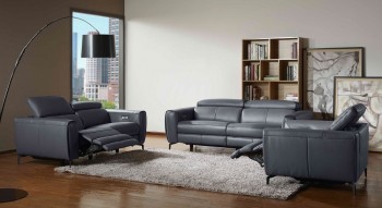 Leather Living Room Set with Metal Frame Legs
