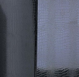 Elegant Black TV Stand with Crocodile Texture