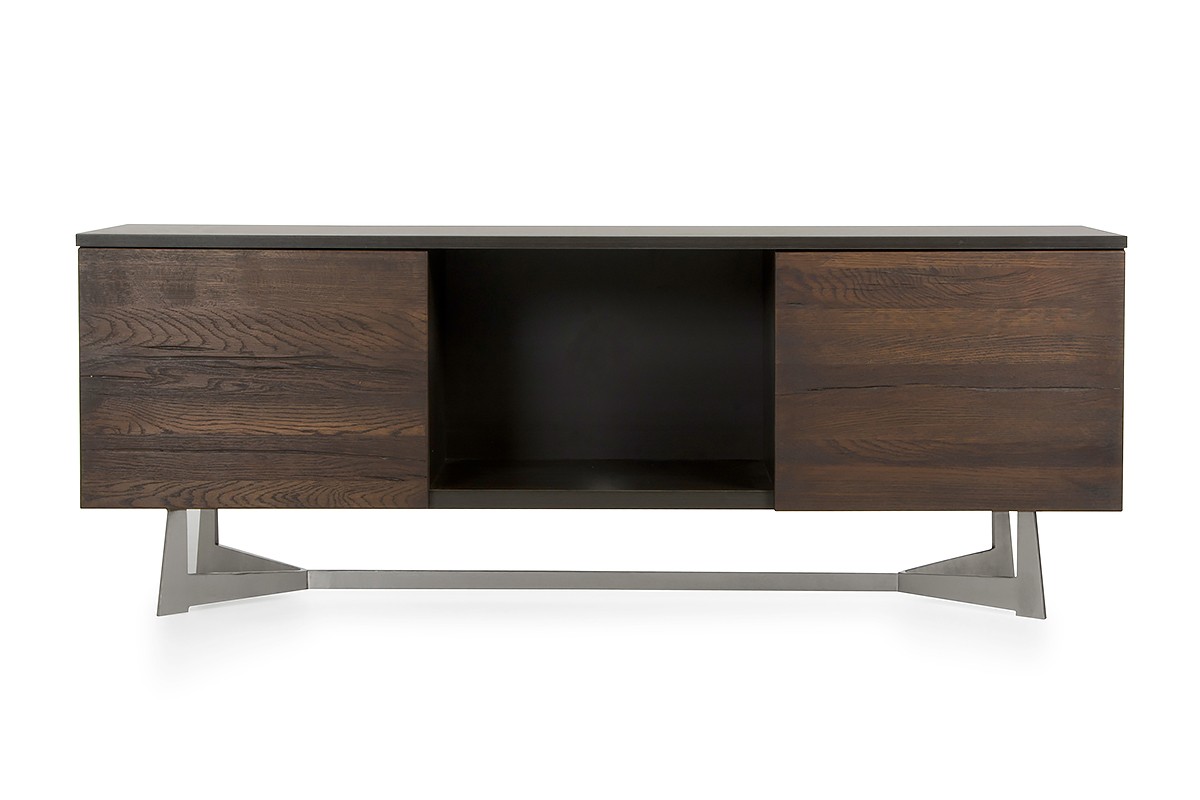 Beautiful Dark Oil Stained Solid Aged Oak TV Stand Los ...