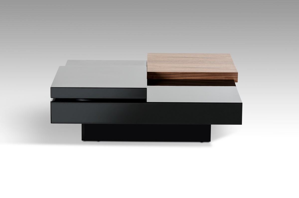 Walnut and Black Transformer Coffee Table - Click Image to Close