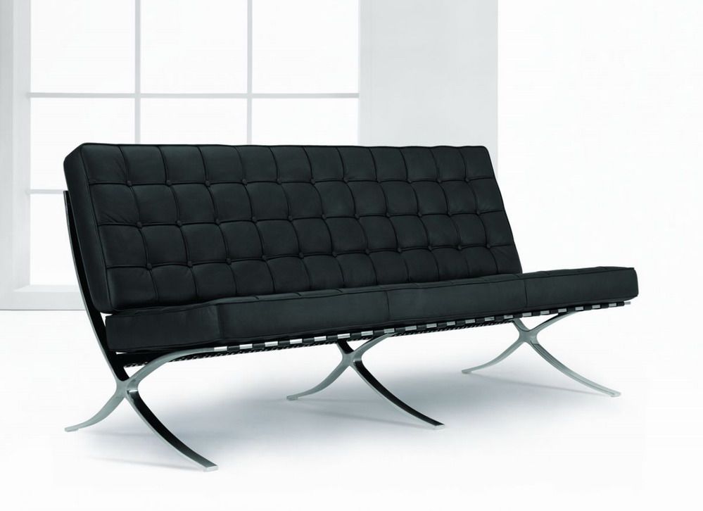 Exposition Famous Design Black Leather Sofa Set - Click Image to Close