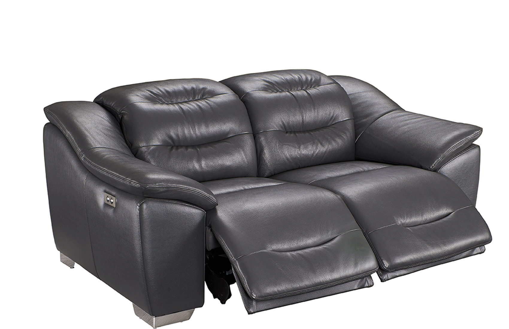 Contemporary Leather Grey Living Room Set - Click Image to Close