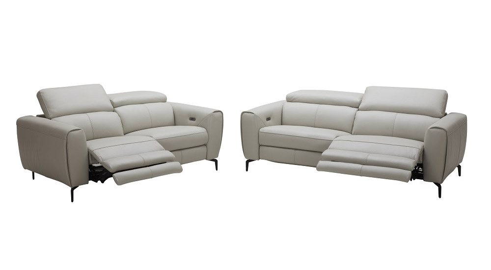 Premium Italian Leather Sofa Set with Recliner Seats - Click Image to Close