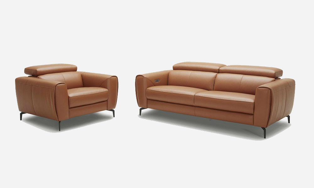 Cordoba 3-Piece Sofa Set in Contemporary Leather - Click Image to Close