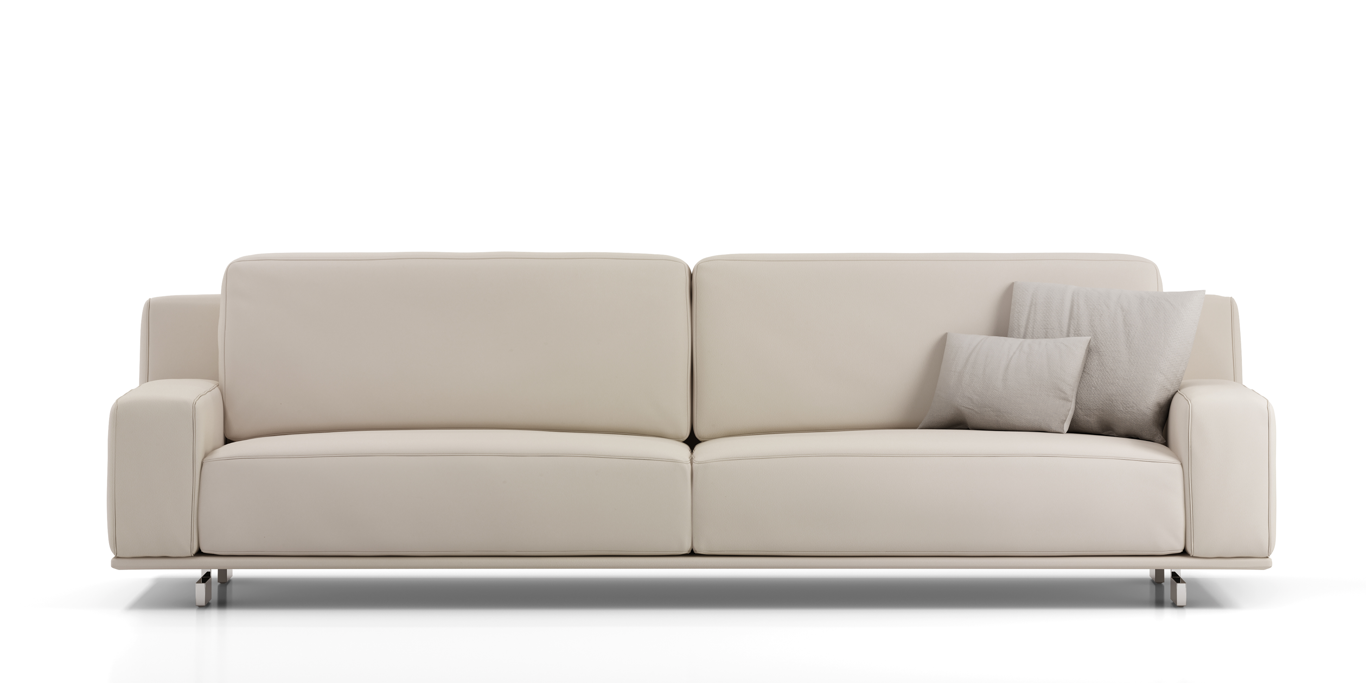 Two Pieced Contemporary Unique Leather Sofa Set - Click Image to Close