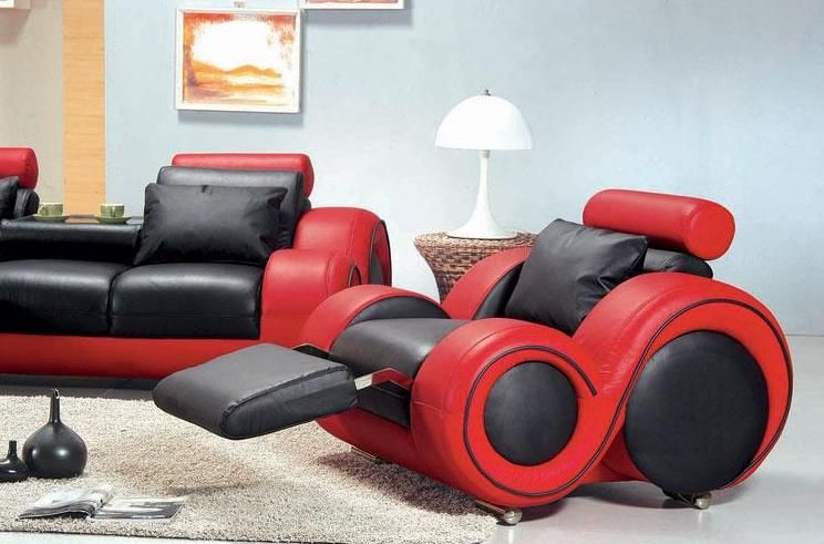 Contemporary Leather Sofa Set - Click Image to Close