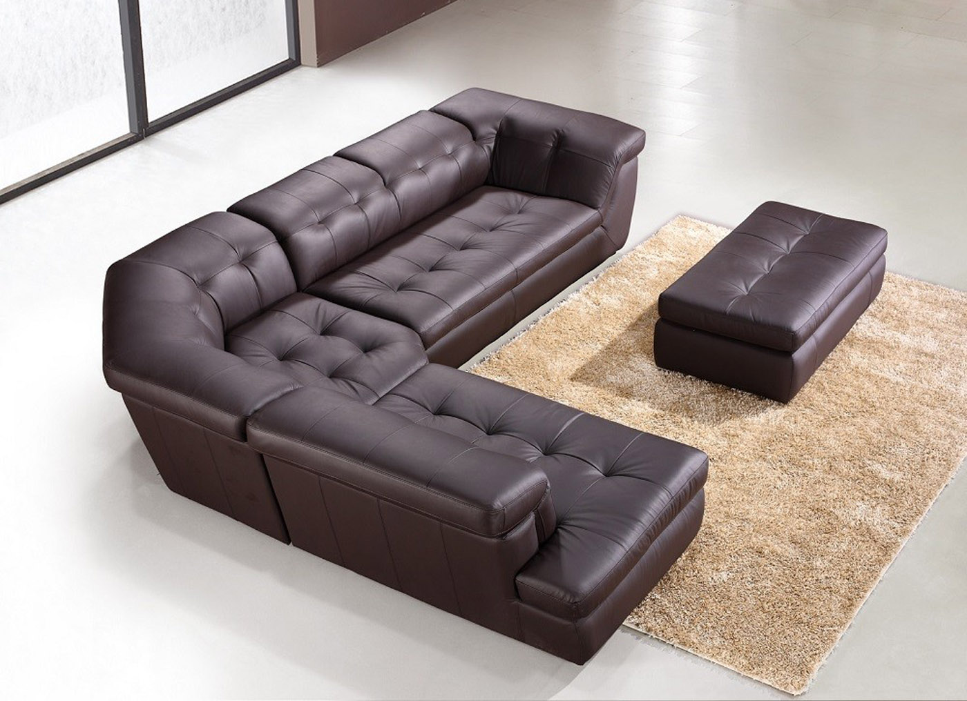 small l shape leather sofa