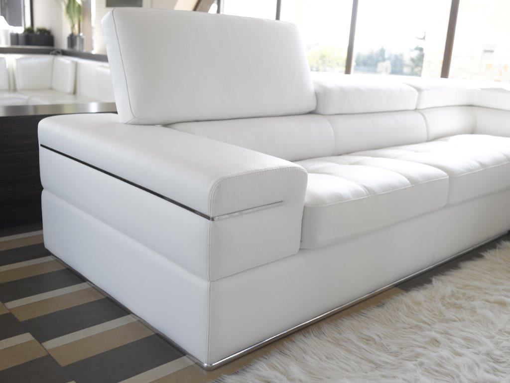 Unique Leather Sectional with Chaise - Click Image to Close