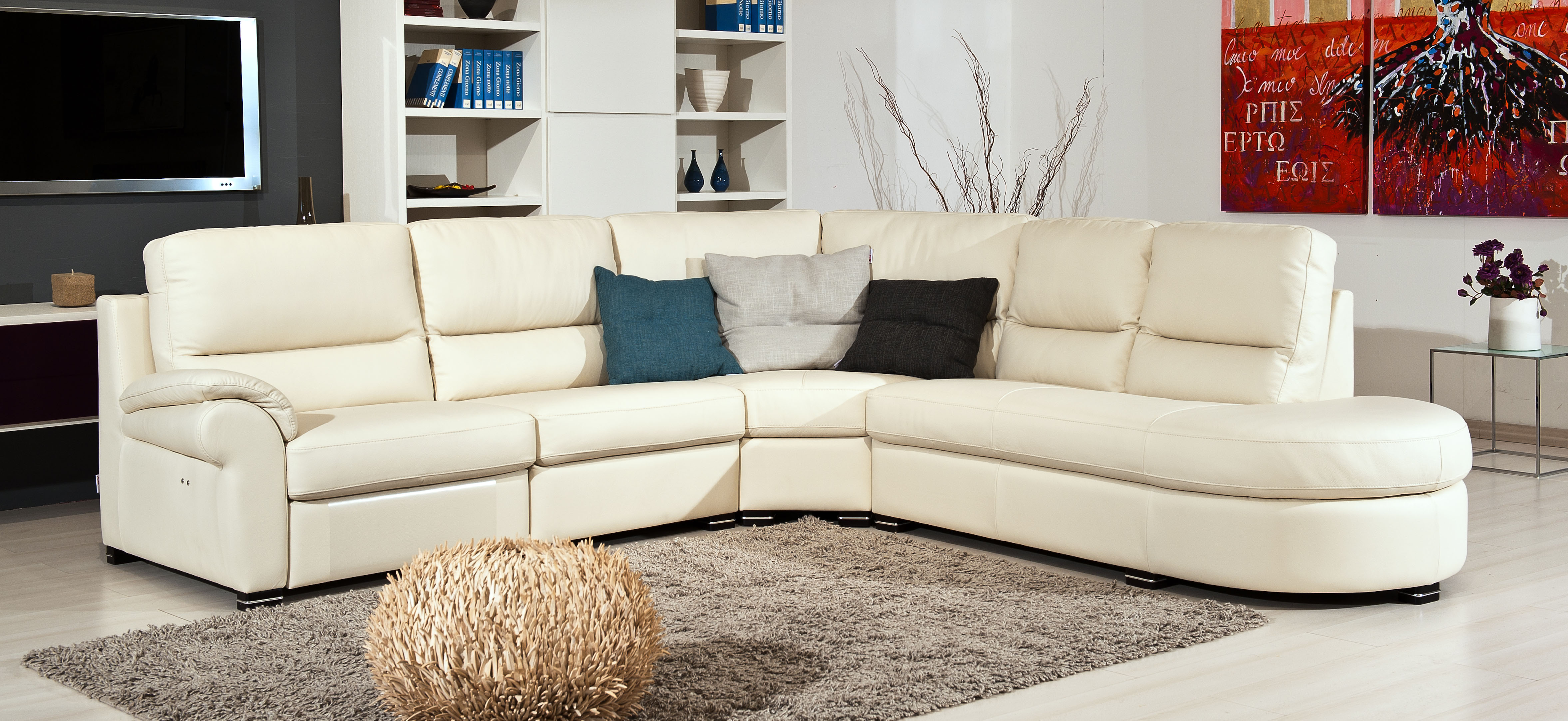 Exclusive Designer Full Italian Sectional - Click Image to Close