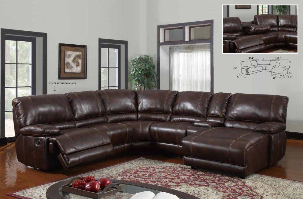 Traditional Style Sectional Sofa Set with Recliner Los Angeles