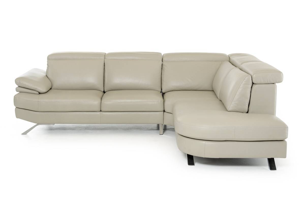 Contemporary Leather Upholstery Corner L-shape Sofa - Click Image to Close