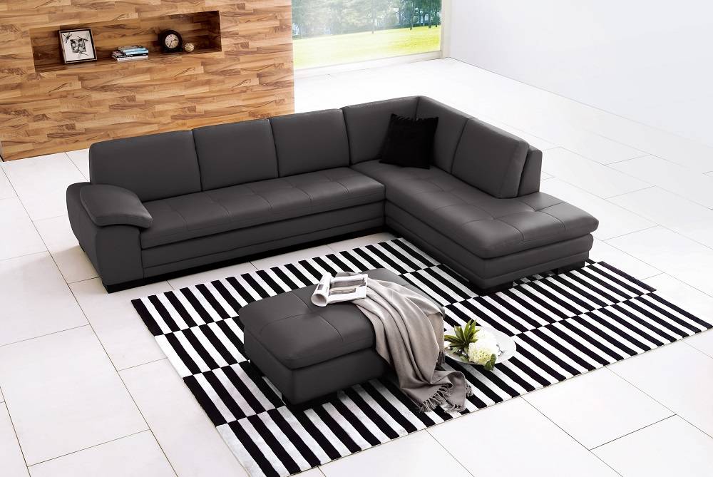 Exquisite Top-Grain Leather Sectional - Click Image to Close