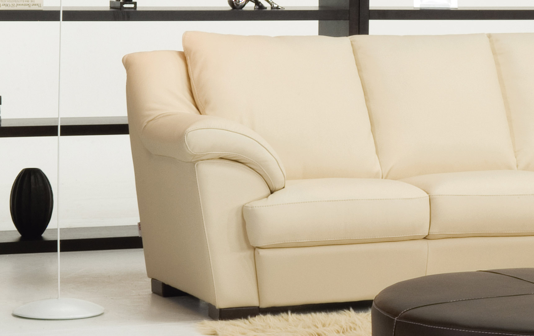 Elegant Top-Grain Leather Sectional - Click Image to Close