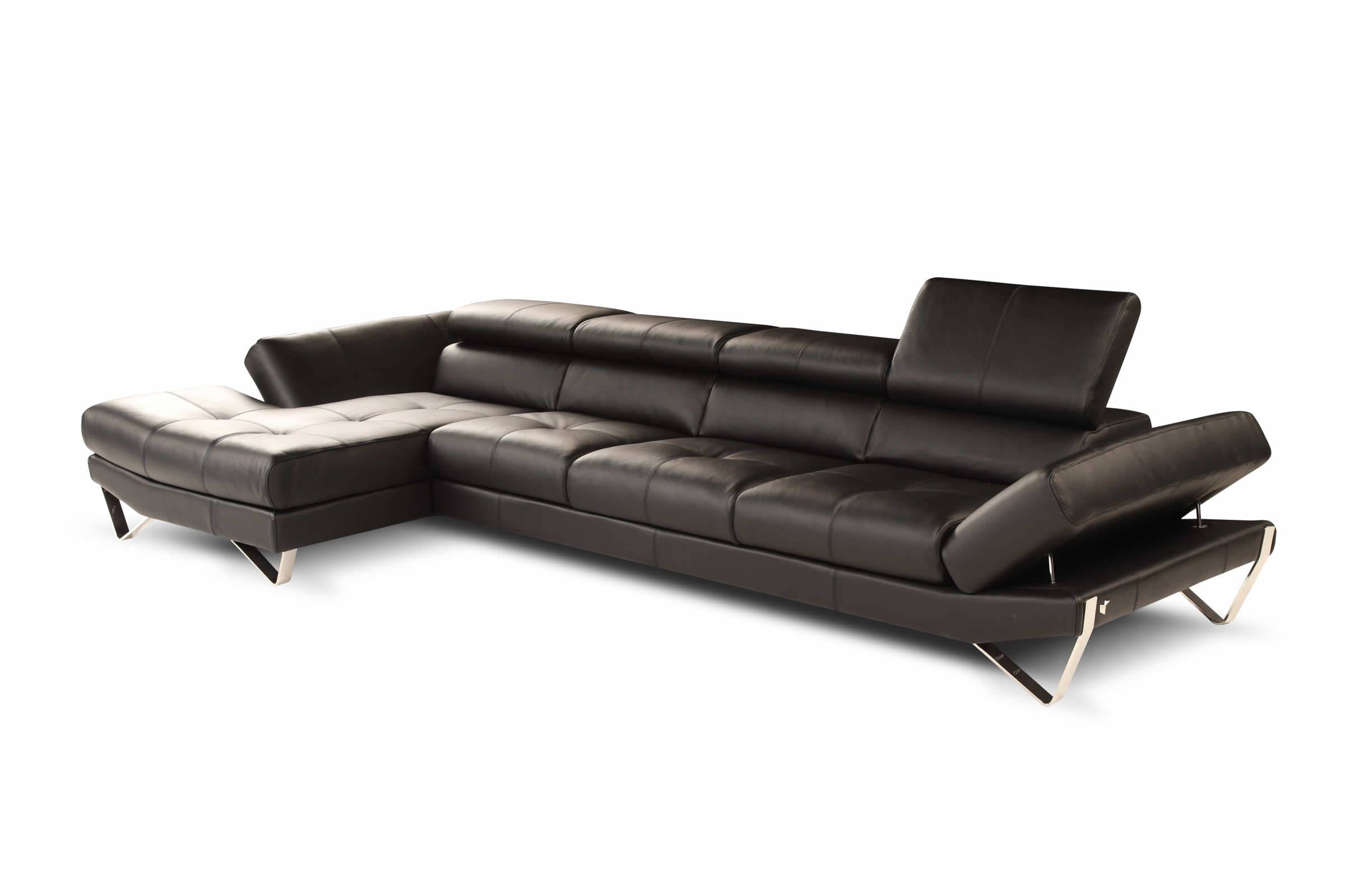 Sophisticated All Italian Leather Sectional Sofa - Click Image to Close