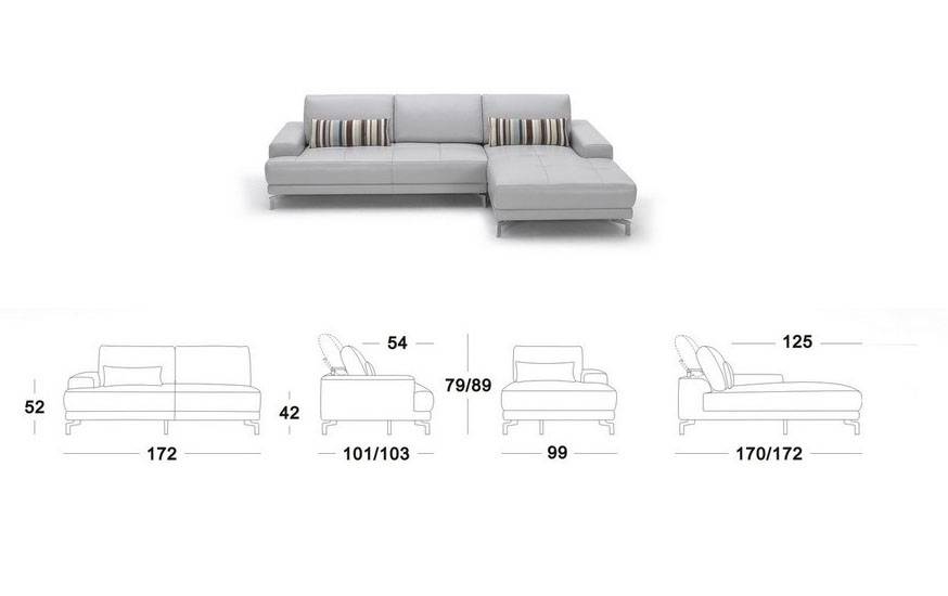 Sleek White Contemporary Sectional Sofa with Side Pouches - Click Image to Close