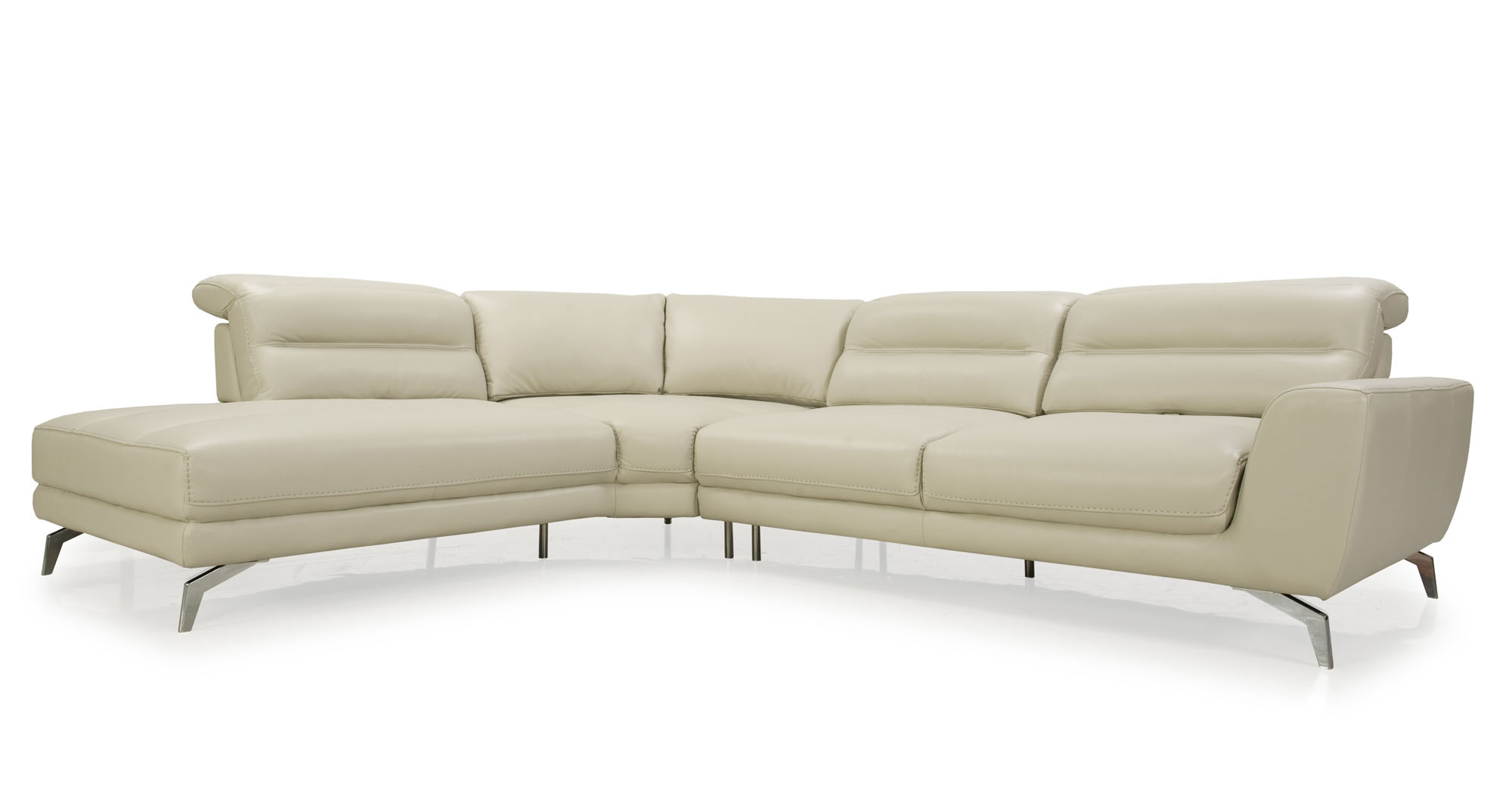 Advanced Adjustable Top Grain Leather Sectional - Click Image to Close