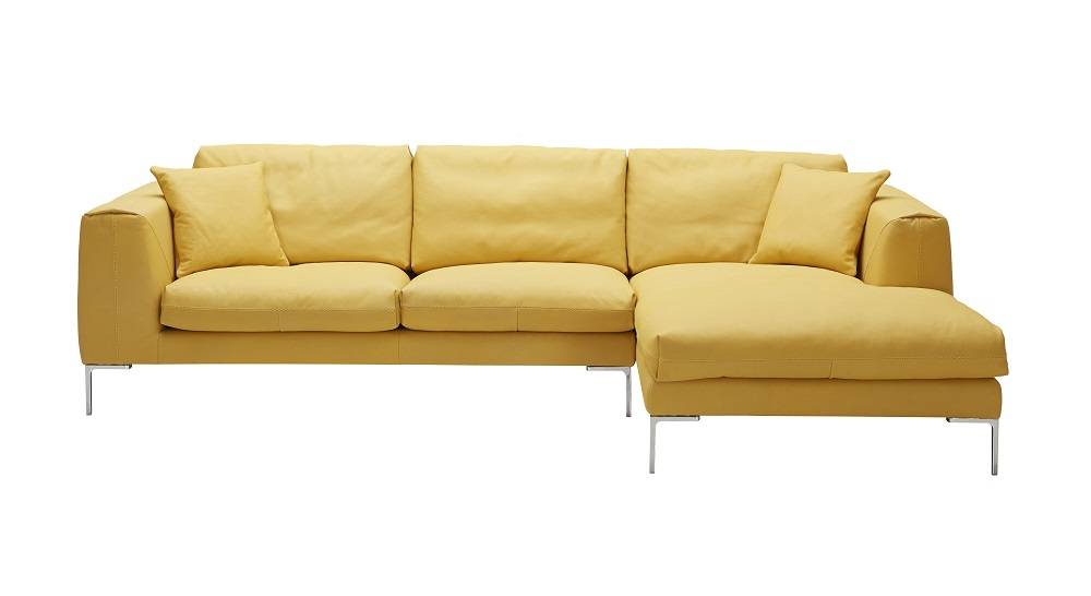 Exquisite Covered in All Leather Sectional - Click Image to Close