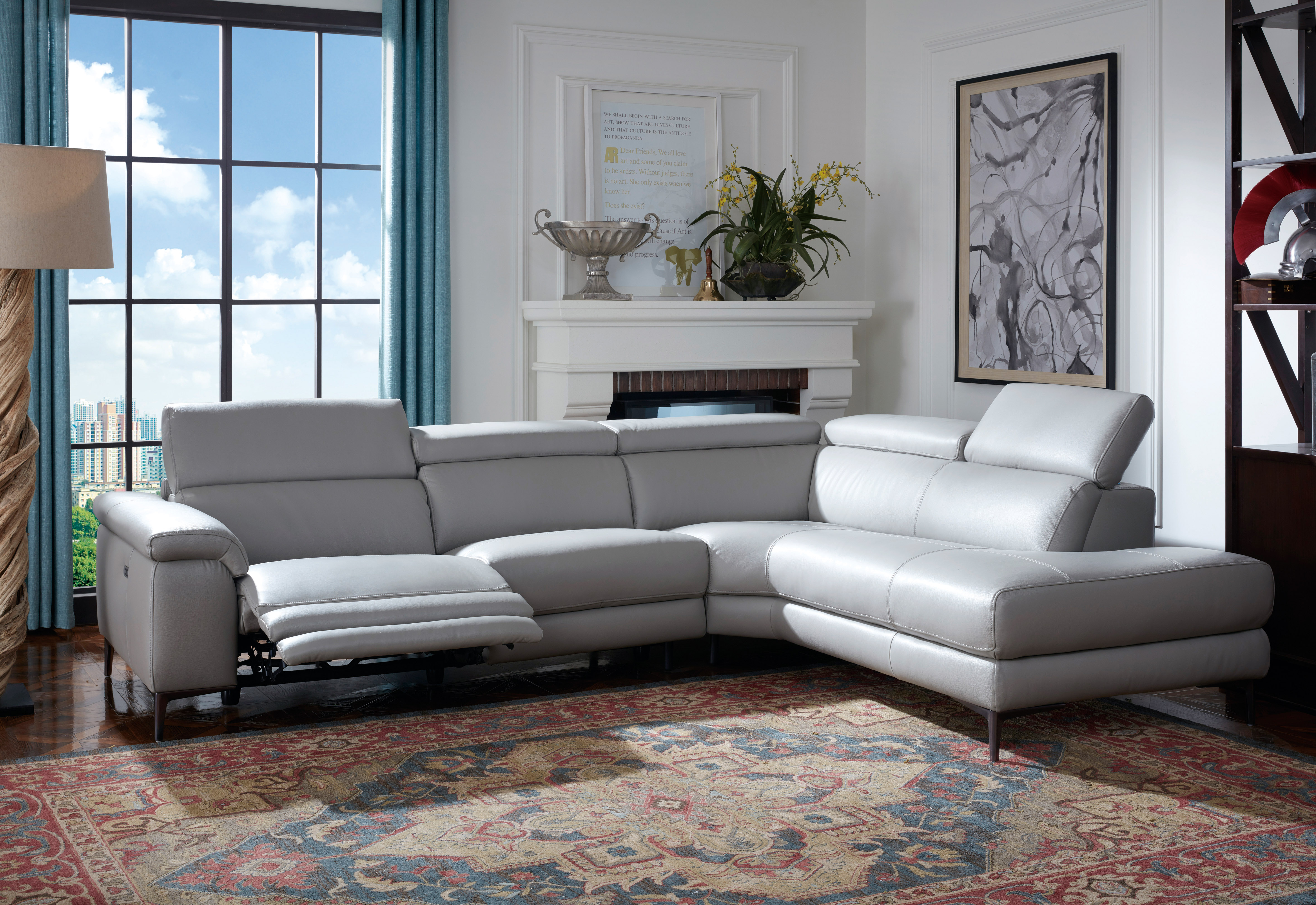 Advanced Adjustable Corner Sectional Lshape Sofa Spokane Washington BeverlyHillsAxel