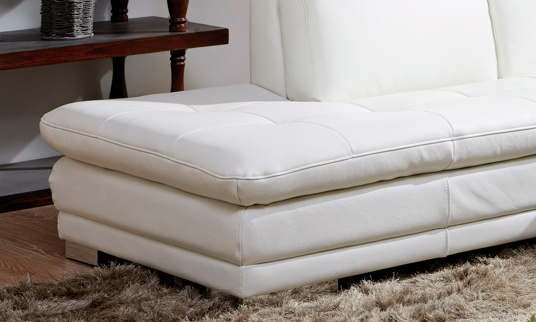 Stylish Tufted Modern Leather L-shape Sectional - Click Image to Close
