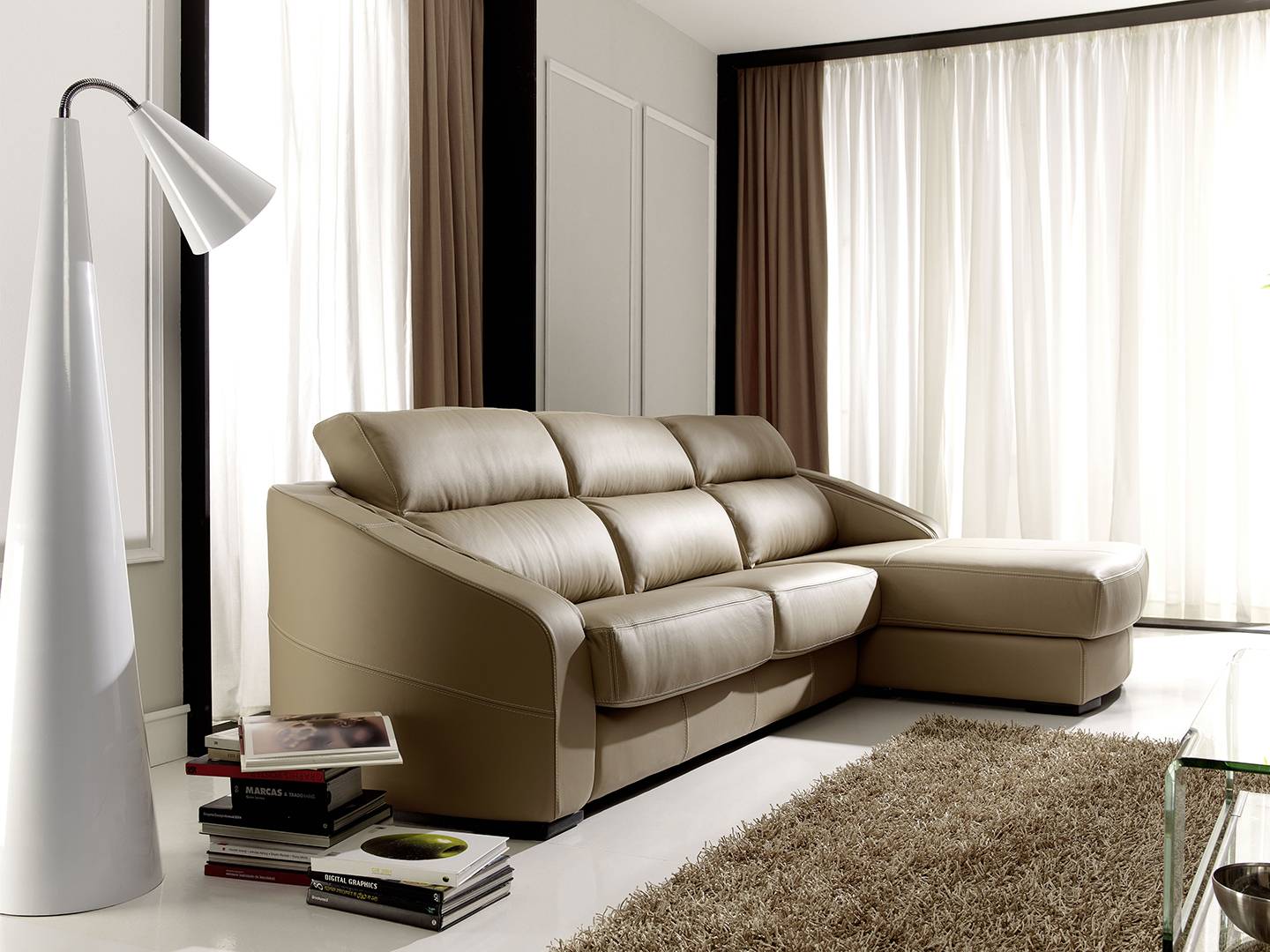 Exquisite Full Leather Corner Couch - Click Image to Close