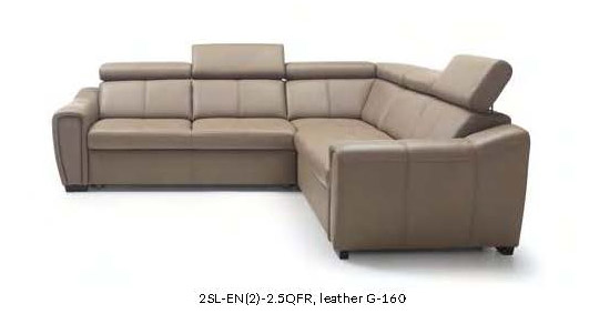 Luxury Covered in All Leather Sectional - Click Image to Close