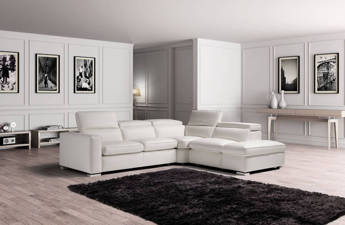 High End 100% Italian Leather Sectional - Click Image to Close