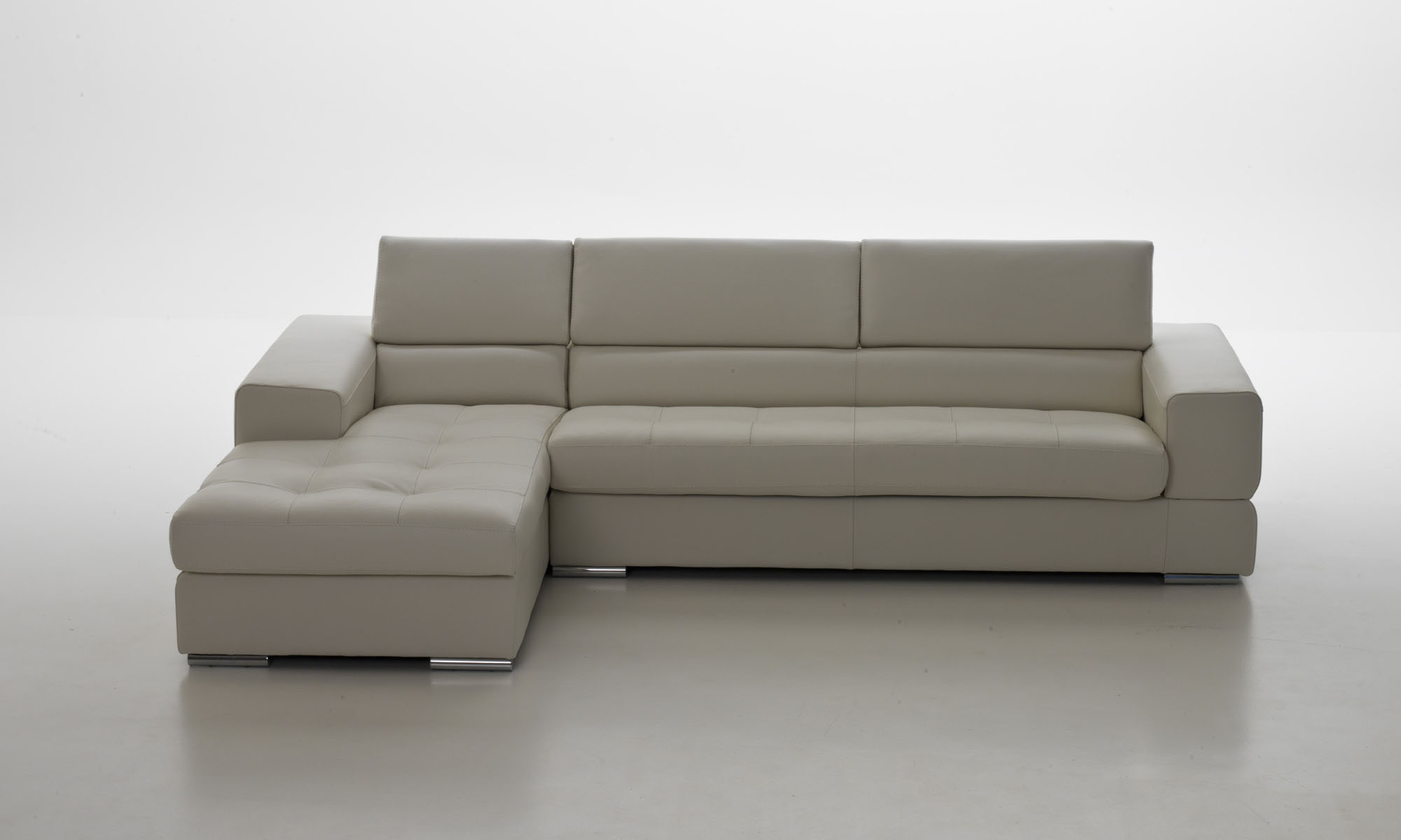 Overnice Sectional Upholstered in Real Leather - Click Image to Close