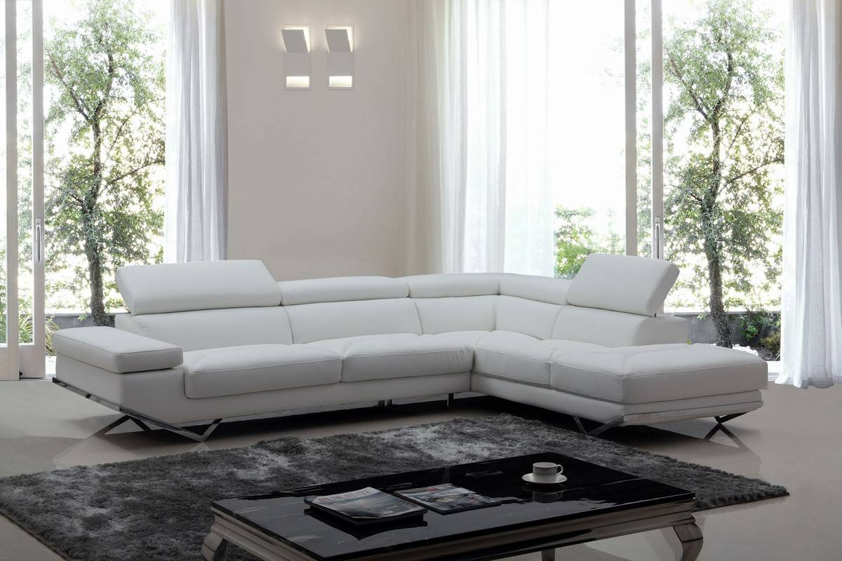 Sophisticated Italian Top Grain Leather Sectional Sofa - Click Image to Close