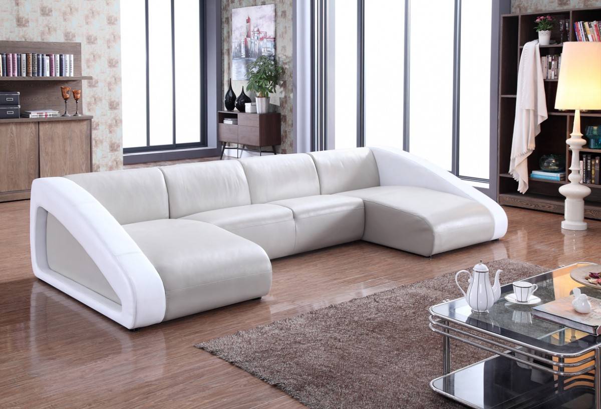 contemporary leather corner sofa