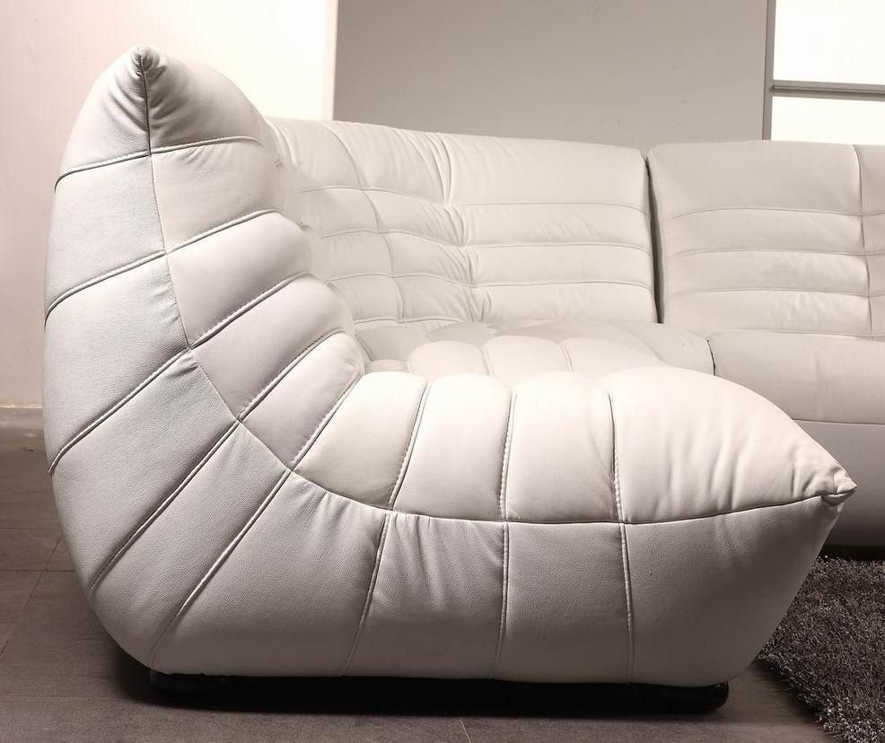 Elegant Leather Sectional with Chaise - Click Image to Close